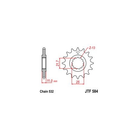 ZĘBATKA JT PRZÓD JTF584.16