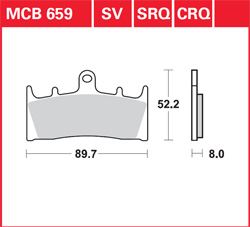 KLOCKI HAMULCOWE LUCAS MCB659 PRZÓD