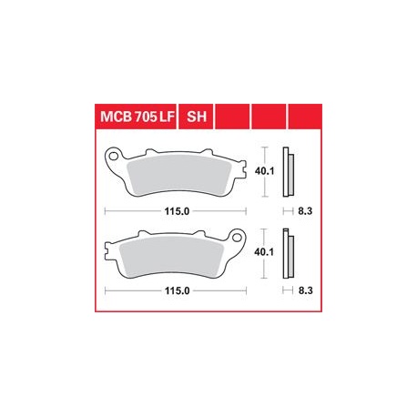 KLOCKI HAMULCOWE LUCAS MCB705LF