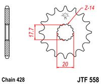 ZĘBATKA JT PRZÓD JTF558.16