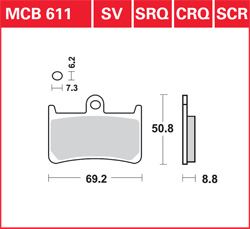 KLOCKI HAMULCOWE LUCAS MCB611 PRZÓD