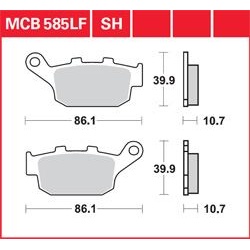 KLOCKI HAMULCOWE LUCAS MCB585SH