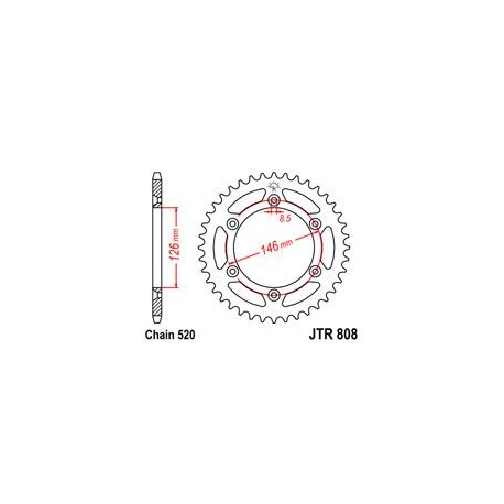 ZĘBATKA JT TYŁ JTR808.47