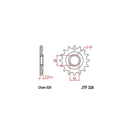 ZĘBATKA JT PRZÓD JTF326.13