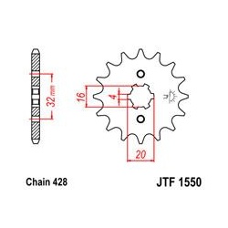 ZĘBATKA JT PRZÓD JTF1550.14