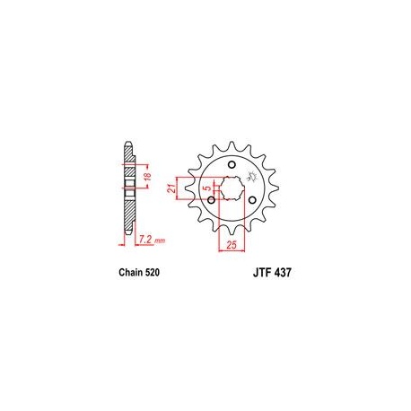 ZĘBATKA JT PRZÓD JTF437.16