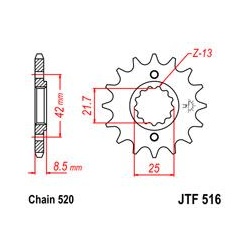 ZĘBATKA JT PRZÓD JTF516.16