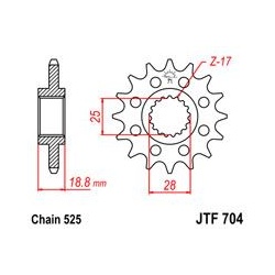 ZĘBATKA JT PRZÓD JTF704.16