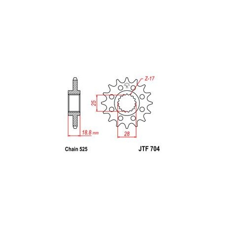 ZĘBATKA JT PRZÓD JTF704.16