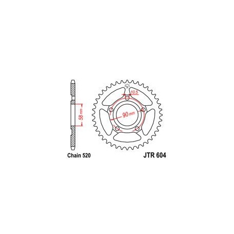 ZĘBATKA JT TYŁ JTR604.38