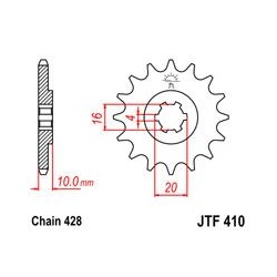 ZĘBATKA JT PRZÓD JTF410.15