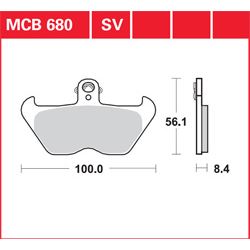 KLOCKI HAMULCOWE LUCAS MCB680