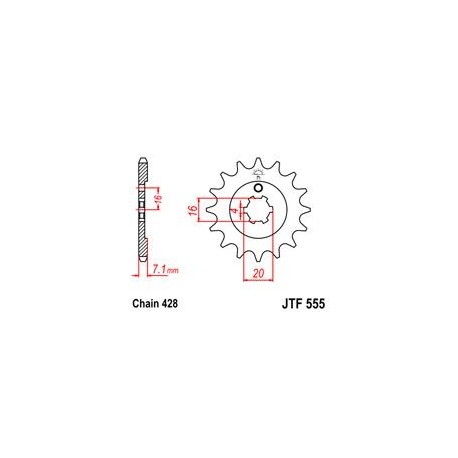 ZĘBATKA JT PRZÓD JTF555.14