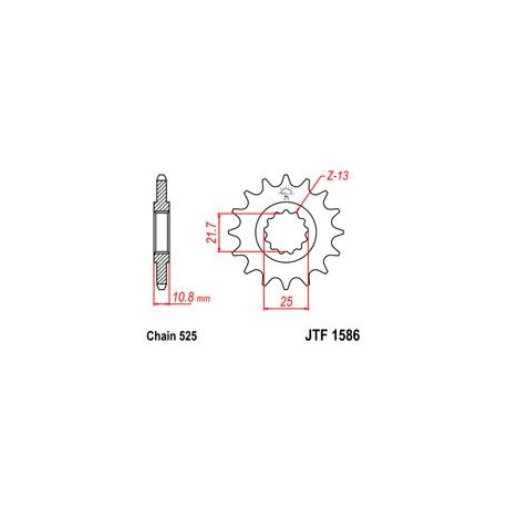 ZĘBATKA JT PRZÓD JTF1586.17