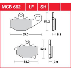 KLOCKI HAMULCOWE LUCAS MCB662SH