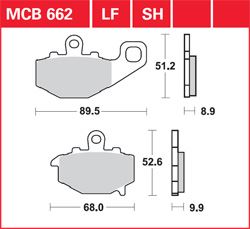 KLOCKI HAMULCOWE LUCAS MCB662SH