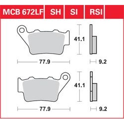 KLOCKI HAMULCOWE MCB672SH