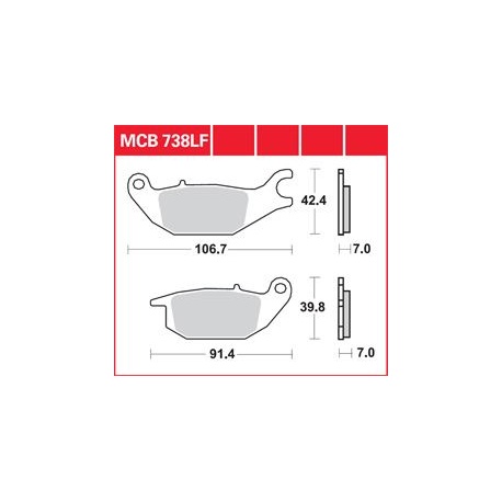 KLOCKI HAMULCOWE LUCAS MCB738