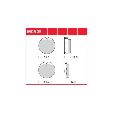 KLOCKI HAMULCOWE LUCAS MCB035