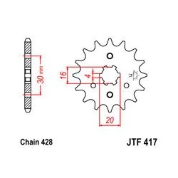 ZĘBATKA JT PRZÓD JTF417.14