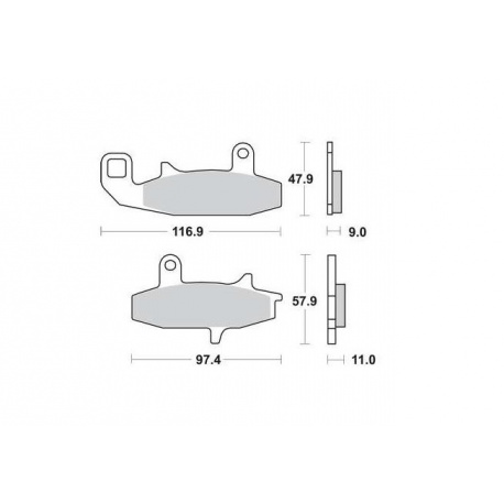 KLOCKI HAMULCOWE TRW MCB597