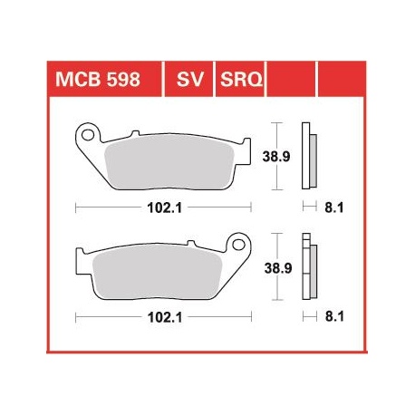 KLOCKI HAMULCOWE TRW MCB598SV