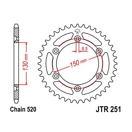 ZĘBATKA JT TYŁ JTR251.49