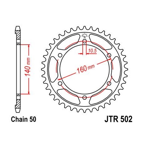 ZĘBATKA JT TYŁ JTR502,44