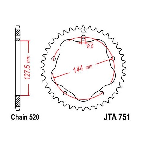 ZĘBATKA JT TYŁ JTA751,42