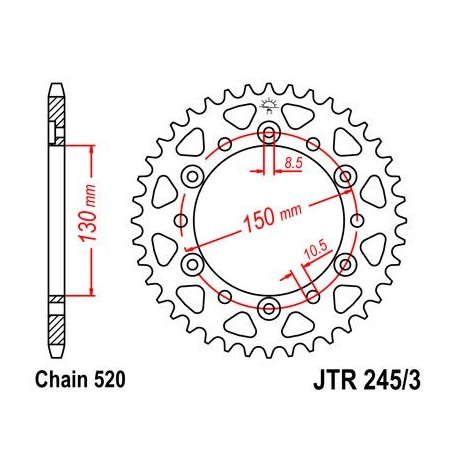 ZĘBATKA JT TYŁ JTR245/3,47