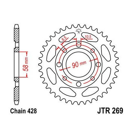 ZĘBATKA JT TYŁ JTR269,38