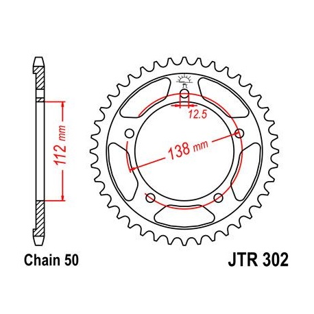 ZĘBATKA JT TYŁ JTR302,42