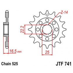 ZĘBATKA JT PRZÓD JTF741.15