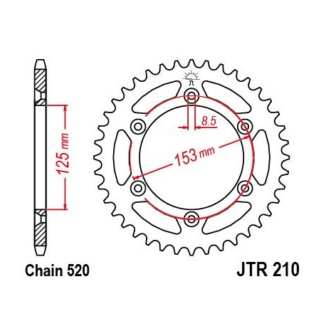 ZĘBATKA JT TYŁ JTR210,48