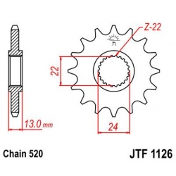 ZĘBATKA JT PRZÓD JTF1126,16