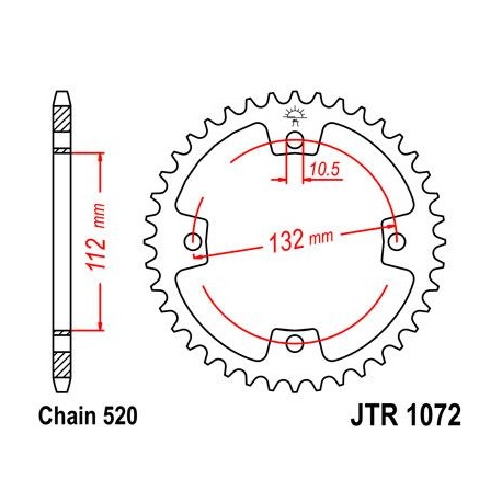 ZĘBATKA JT TYŁ JTR1072,38