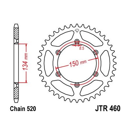 ZĘBATKA JT TYŁ JTR460,48