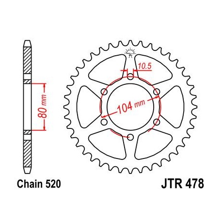 ZĘBATKA JT TYŁ JTR478,45