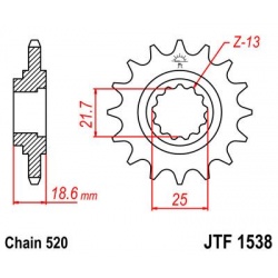 ZĘBATKA JT PRZÓD JTF1538,14