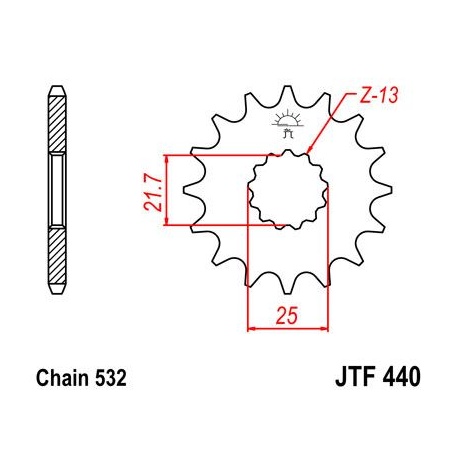 ZĘBATKA JT PRZÓD JTF440,14