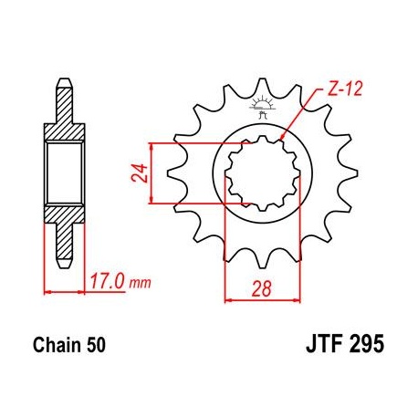 ZĘBATKA JT PRZÓD JTF295,16