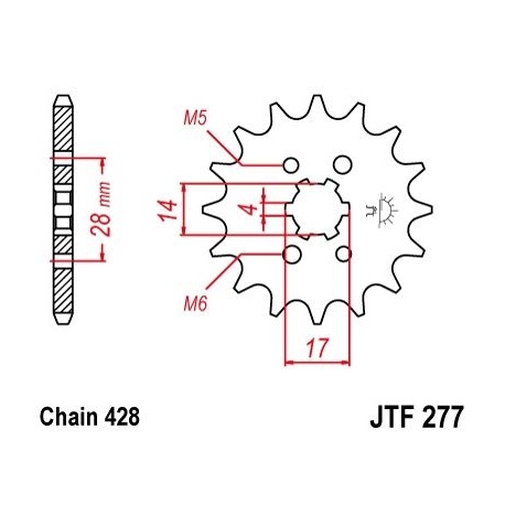 ZĘBATKA JT TYŁ JTF277,13