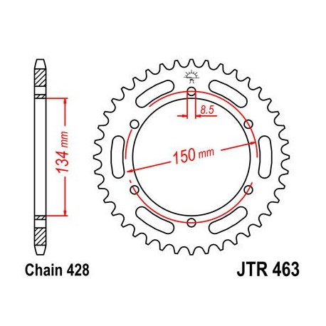 ZĘBATKA JT TYŁ JTR463,50