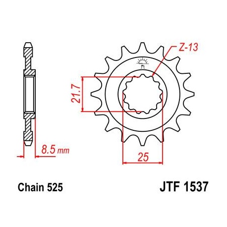 ZĘBATKA JT PRZÓD JTF1537,15