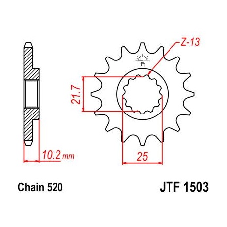 ZĘBATKA JT PRZÓD JTF1503.12