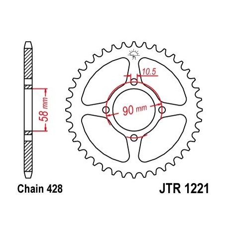 ZĘBATKA JT TYŁ JTR1221,44