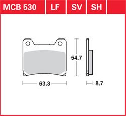 KLOCKI HAMULCOWE LUCAS MCB530 PRZÓD