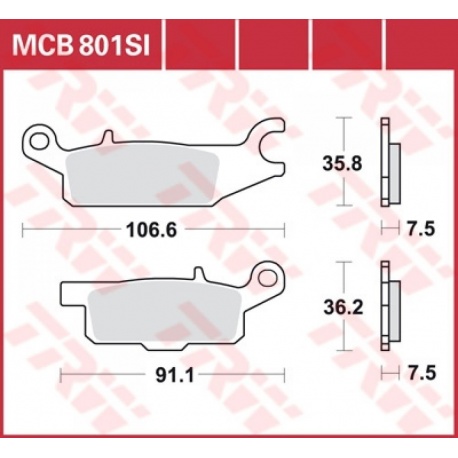 KLOCKI HAMULCOWE LUCAS MCB801SI