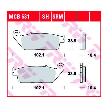 KLOCKI HAMULCOWE TRW MCB631