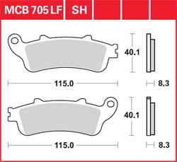 KLOCKI HAMULCOWE LUCAS MCB705SH